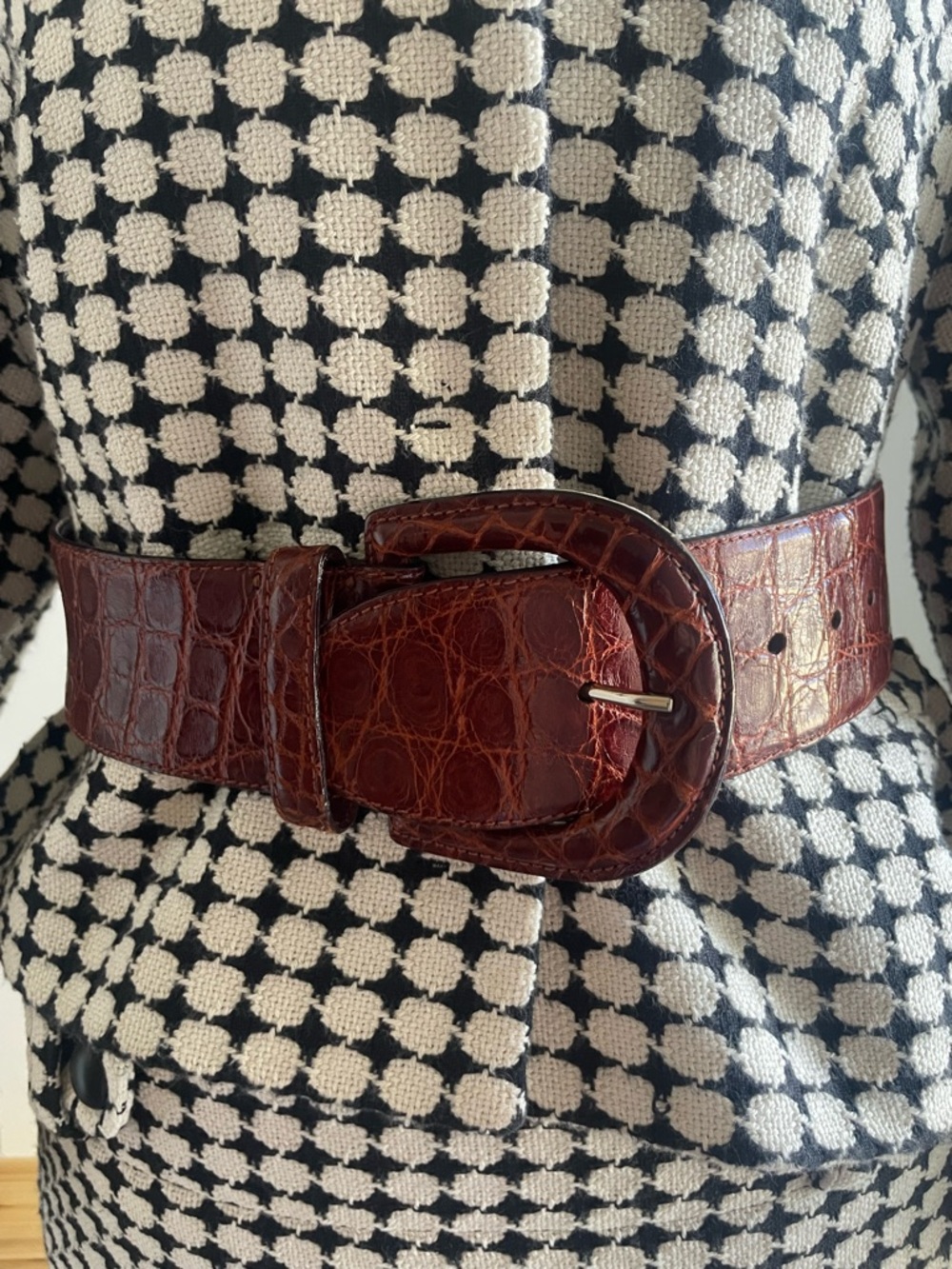 Ralph Lauren American Alligator Leather Belt in Brown